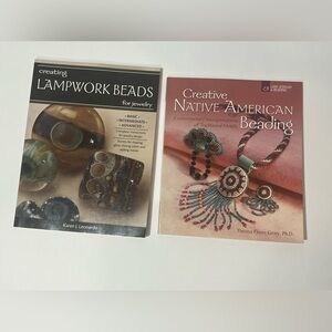 Lot of 2 Jewelry Beads Books Lampwork & Native American